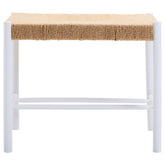 Bandar Small Natural Rope and White Wood Bench