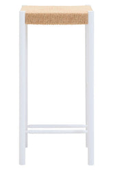 Bandar Natural Rope and White Bar Stool