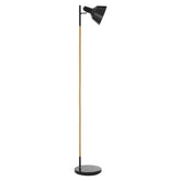 Bryant Black Metal and Wood Floor Lamp