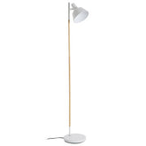 Bryant White Metal and Metal Floor Lamp