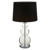 Luke Black Fabric Shade Table Lamp