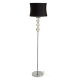 Hariot Chrome Finish with Black Shade Floor Lamp