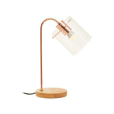 Stockholm Shiny Copper Curved Table Lamp