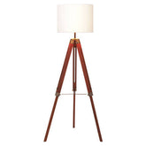 Malvern Tripod Floor Lamp With Brown Base