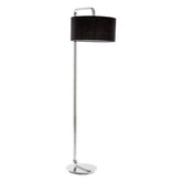 Leyna Floor Lamp with Black Fabric Shade