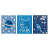 Kids Set of 3 Reach For The Stars Wall Plaques