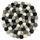 Round Felt Ball Placemat | Multi Grey