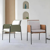 Decker Dining Chair With Armrests, Leather
