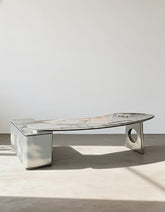 Coelho Corner Office Desk With Storage, Sintered Stone