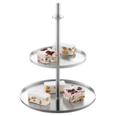 Zack Pilio Premium Brushed Stainless Steel Cake & Cookie Stand - German Elegance