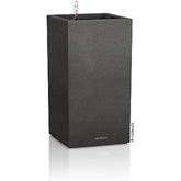 Lechuza Self Watering Plant Pot CANTO Stone 40 High Large Plastic Indoor and Outdoor Plant Pot with Drainage Hole H70 L40 W40 cm Graphite Black