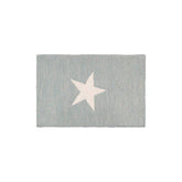 Grey and White Star Rug