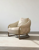 Quigley Lobby Lounge Chair, Real Leather