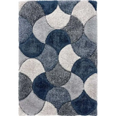 3D Carved Rug Geometric Design - 80X150 cm / Blue - Rugs