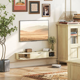 HOMCOM 120 cm Floating TV Unit for TVs up to 50 Inch - Natural