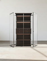 Galvez Akhtar Pahlavi Wine Storage With Glass Door, Display Cabinet