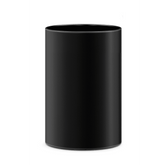 Zack Civos Black Stainless Steel Round 37.5 cm Waste Paper Basket 50508