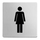 Zack Indici Premium Brushed Steel Women's Information Sign