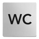 Premium Zack Indici Brushed Stainless Steel WC Information Sign - Model 50715
