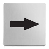 Zack Indici Premium Arrow Directional Sign - Brushed Steel 50716