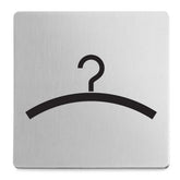 Premium Zack Indici Cloakroom Sign - Brushed Steel Elegance