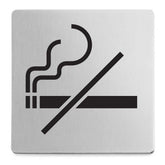 Premium Zack Indici No Smoking Sign - Brushed Stainless Steel 50719