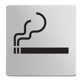 Zack Indici Premium Smoking Permitted Sign - Brushed Steel 50720