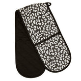 London Leo Black and White Double Oven Glove