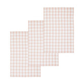 Doro Set Of Three Amber And White Tea Towels