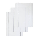 Doro Set Of 3 White and Grey Voilet Waffle Tea Towels