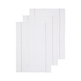Doro Set Of 3 White and Almond Waffle Tea Towels