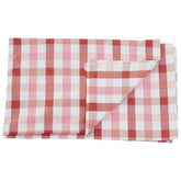 Thread and Loom Pink And Poppy Red Check Tablecloth