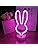 LED Decorative Rabbit Neon Signs Light Pink Led Cute Animal Neon Marquee Light with Base Art Wall Decor for Baby Room Child Party Christmas Wedding Party Table Art Decoration Best Gifts for Kids