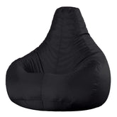 Bean Bag Bazaar Recliner Gaming Bean Bag Chair, Black, Indoor Outdoor Water Resistant Fabric, Large Beanbag with Filling Included, Gaming Chair,