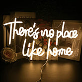 Looklight There’s no Place Like Home Neon Sign Warm White Neon Signs for Wall Decor, LED Light Sign USB Letter Light Up Signs for Bedroom Living Room Home Birthday Wedding Party