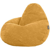 icon Dalton Kids Bean Bag, Ochre Yellow, Cord Kids Bean Bag Chair with Filling Included for Girls and Boys, Childrens Chair, Beanbags for Children, Playroom Décor, Bedroom Accessories