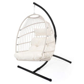 GOUTIME Hammock Chair Stand Only, C Stand for Indoor Outdoor Hanging Egg Swing Chair, Max Load 350 LBS?158KG?,hammock stand c shape,Rattan Swing Seats