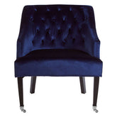 Darwin Blue Velvet Lounge Chair