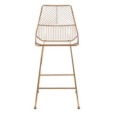 District Gold Metal Wire Tapered Bar Chair