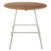 District Grey Metal And Elm Wood Round Dining Table