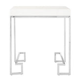 Allure Chrome Angled Legs End Table