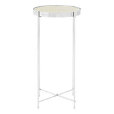 Allure Silver Mirror Tall Side Table