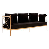 Novo 3 Seat Rose Gold Lattice Arms Sofa
