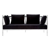 Novo 2 Seat Sofa With Silver Lattice Arms