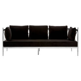Novo 3 Seat Sofa With Silver Lattice Sides