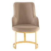 Eliza Beige Velvet Dining Chair