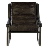 Hoxton Dark Brown Leather Lounge Chair