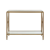Axis Console Table With Gold Finish Frame