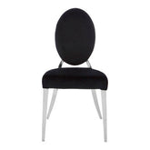 Yasmin Black Velvet And Silver Chair