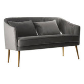 Hendricks Grey Velvet Sofa